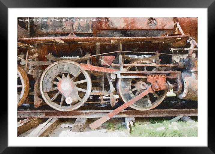 Rusty Train Wheels Framed Mounted Print by Graham Prentice