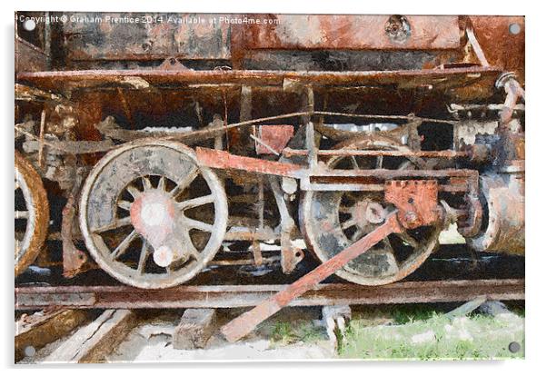 Rusty Train Wheels Acrylic by Graham Prentice