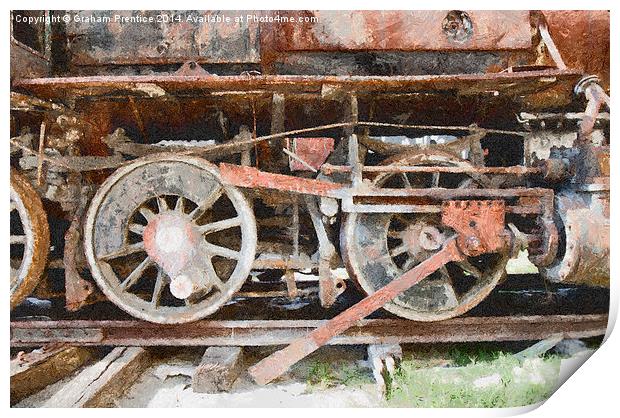 Rusty Train Wheels Print by Graham Prentice