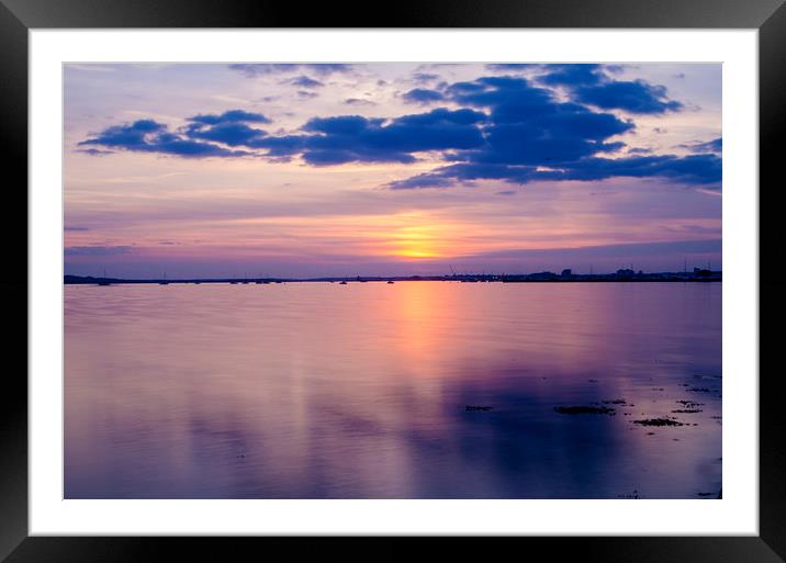 Crimson Sundown at Baiter beach Framed Mounted Print by Kelvin Futcher 2D Photography