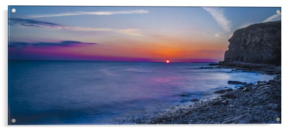 Porthcawl Sunset Acrylic by Kelvin Futcher 2D Photography