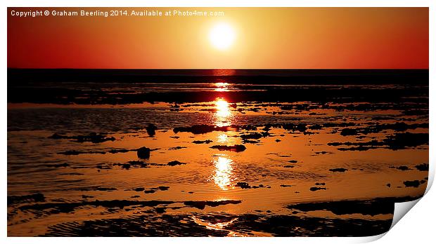 Sunset Peach Print by Graham Beerling