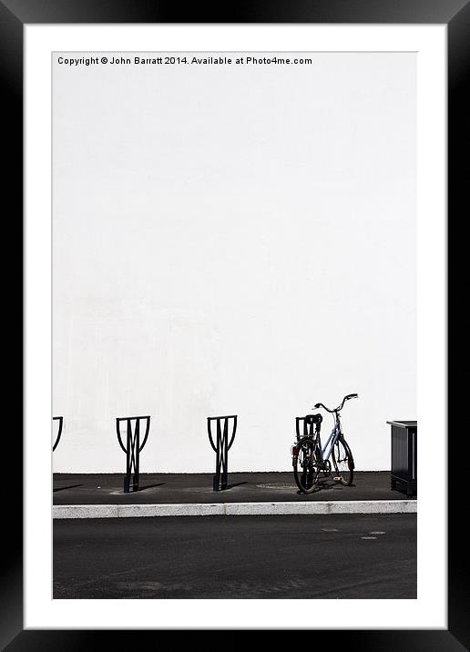 Bicycle Parking Framed Mounted Print by John Barratt