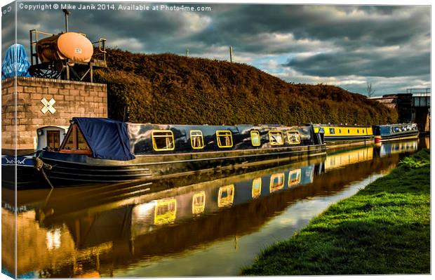Golden Canal Canvas Print by Mike Janik