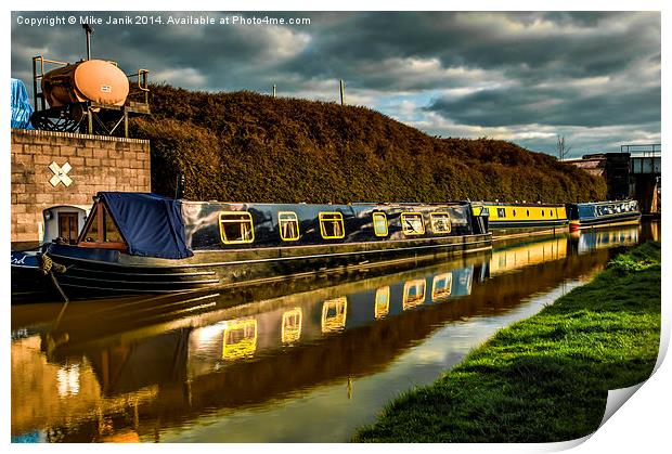 Golden Canal Print by Mike Janik