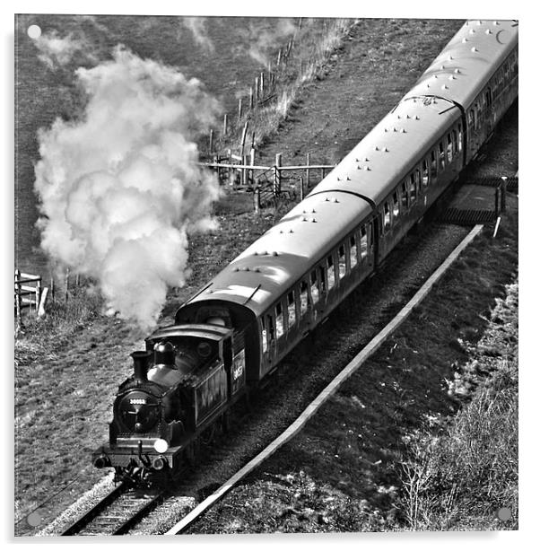 Steam Train Acrylic by Shaun Jacobs