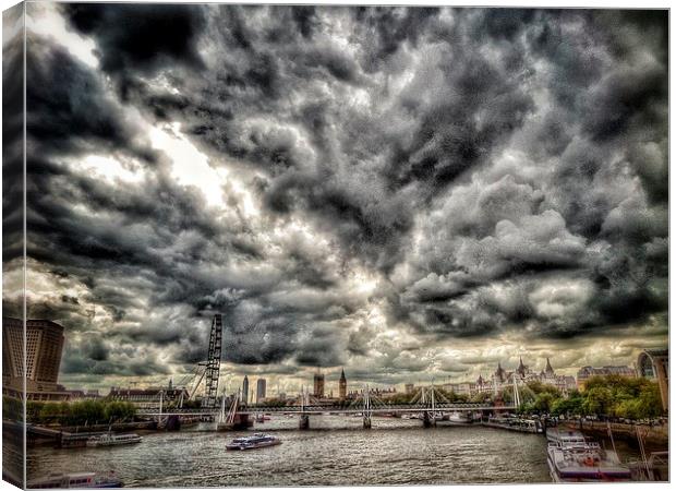 Stormy London Sky Canvas Print by Scott Anderson