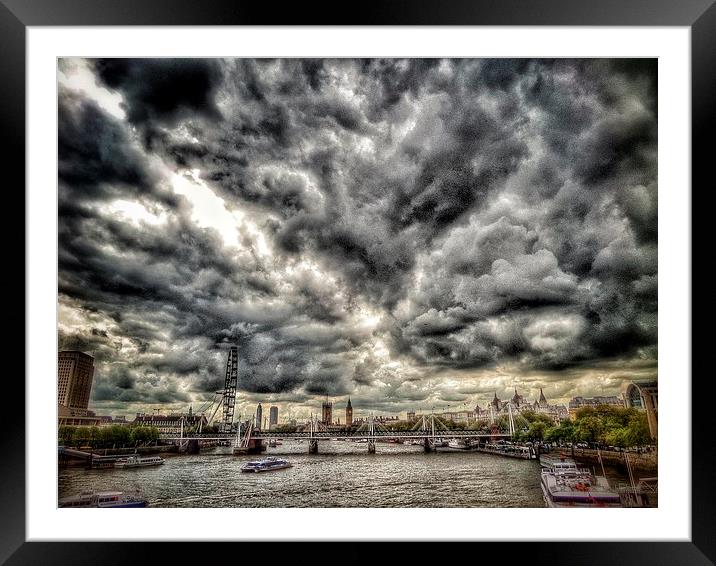 Stormy London Sky Framed Mounted Print by Scott Anderson