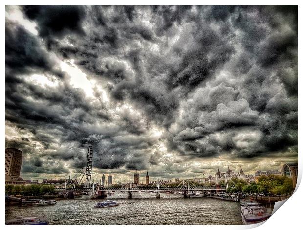 Stormy London Sky Print by Scott Anderson