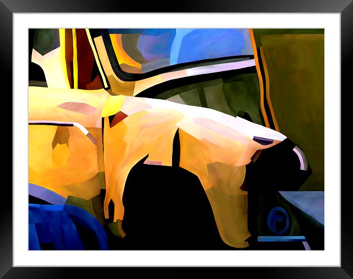 Scrap Car Abstract Framed Mounted Print by Trevor Butcher