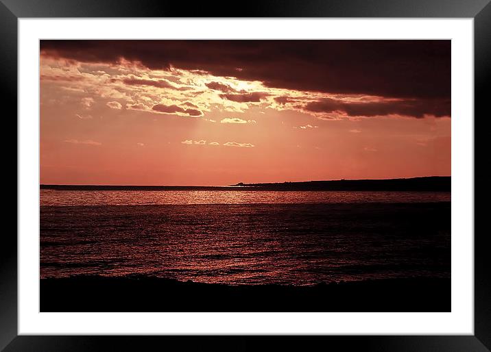 Sunset Over Tyre Framed Mounted Print by Jacqueline Burrell