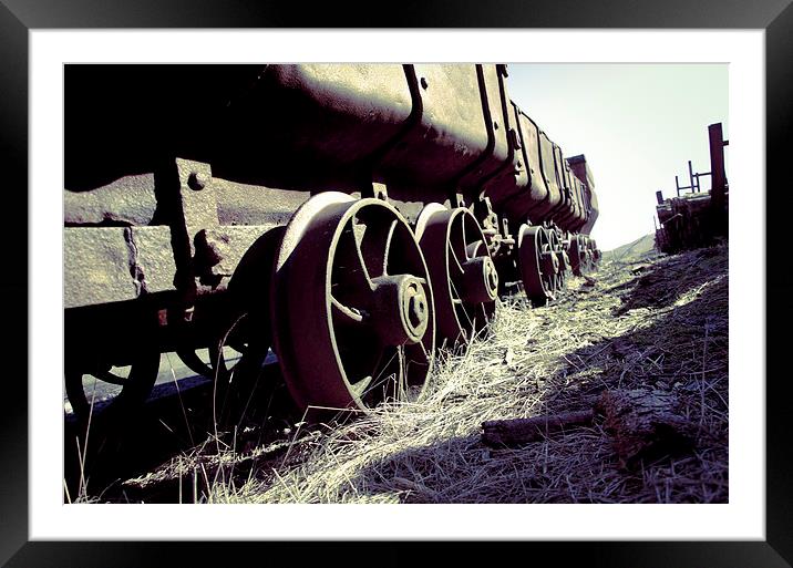 Coal Trucks left to rust Framed Mounted Print by Kelvin Futcher 2D Photography