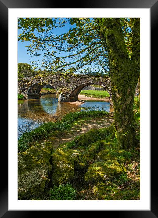 Afternoon at The Two Bridges Dartmoor Framed Mounted Print by Abdul Kadir Audah