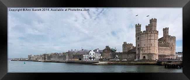 Caernarfon Castle Panorama - 2 Framed Print by Ann Garrett