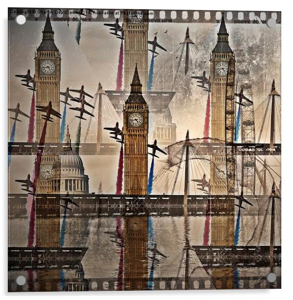 London will rise again 2 Acrylic by Sharon Lisa Clarke