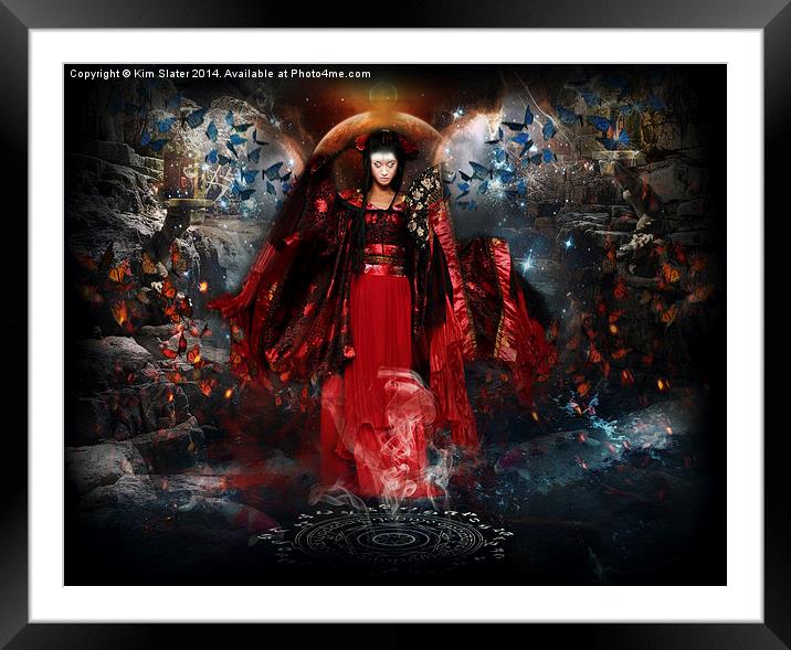 Madame Butterfly Framed Mounted Print by Kim Slater