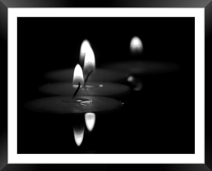 Candles Framed Mounted Print by Doug McRae