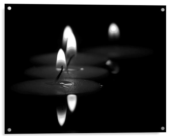 Candles Acrylic by Doug McRae