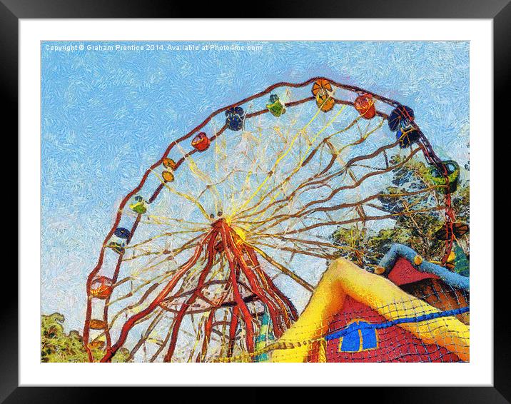 Colourful Ferris Wheel Framed Mounted Print by Graham Prentice