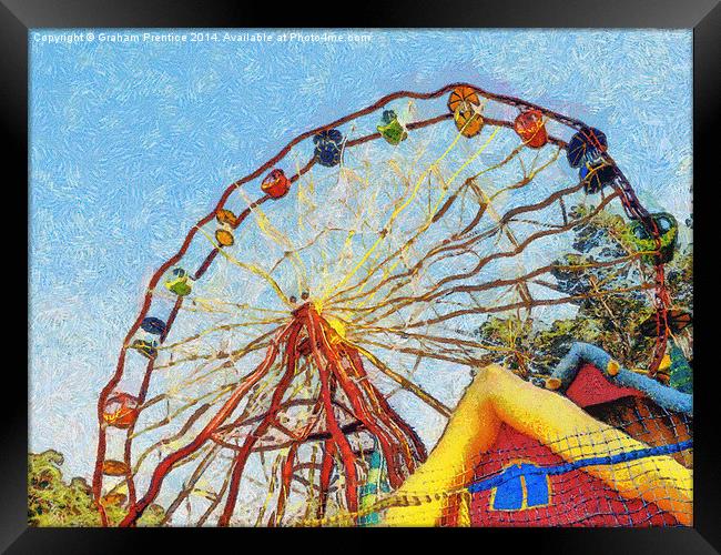Colourful Ferris Wheel Framed Print by Graham Prentice