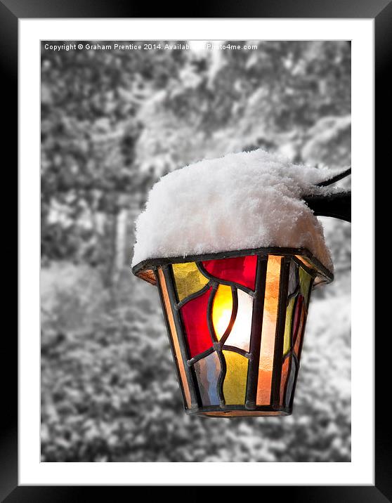 Glowing Lantern Framed Mounted Print by Graham Prentice