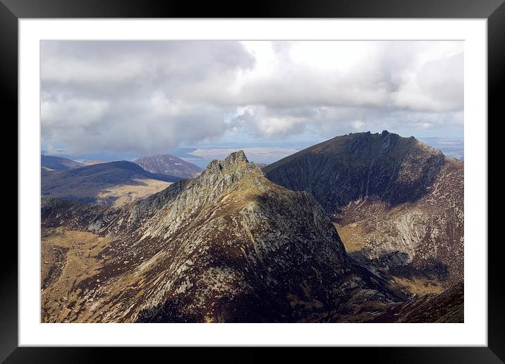 Top of goatfell Arran Framed Mounted Print by jane dickie