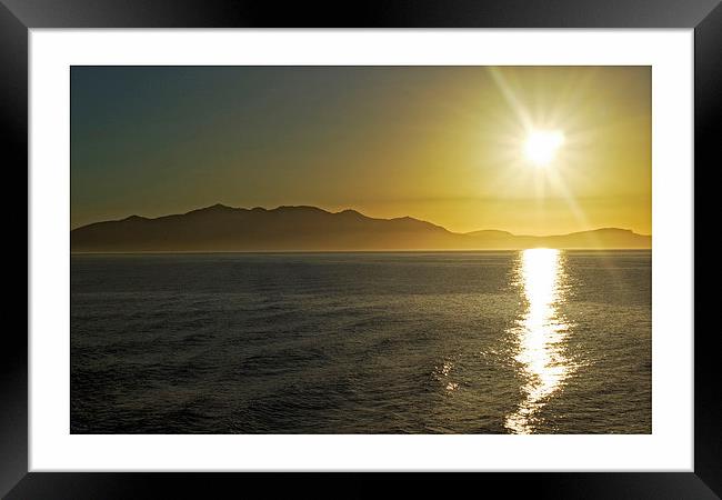 Arran from the ferry Framed Print by jane dickie