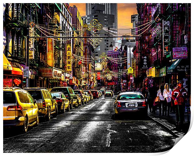 Chinatown Sunset Print by Chris Lord