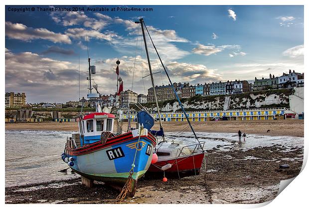 Boats in the harbour Print by Thanet Photos