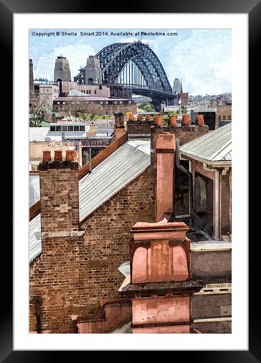 The Rocks Sydney Framed Mounted Print by Sheila Smart
