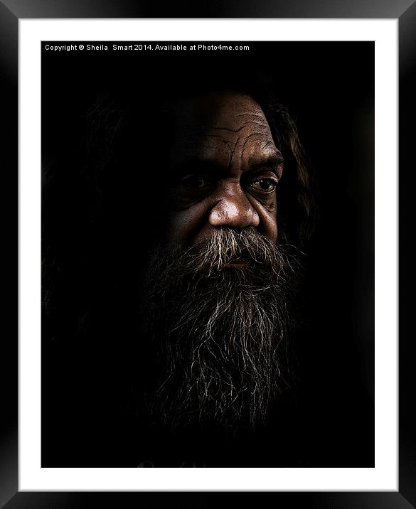Australian aboriginal fullblood Framed Mounted Print by Sheila Smart