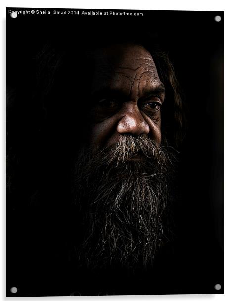 Australian aboriginal fullblood Acrylic by Sheila Smart