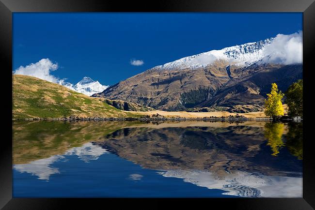 Glendhu Bay, Lake Wanaka, New Zealand with Mt Aspi Framed Print by Sheila Smart