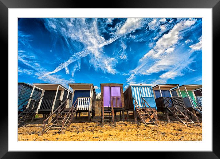 Beach huts at Southend Framed Mounted Print by Sheila Smart