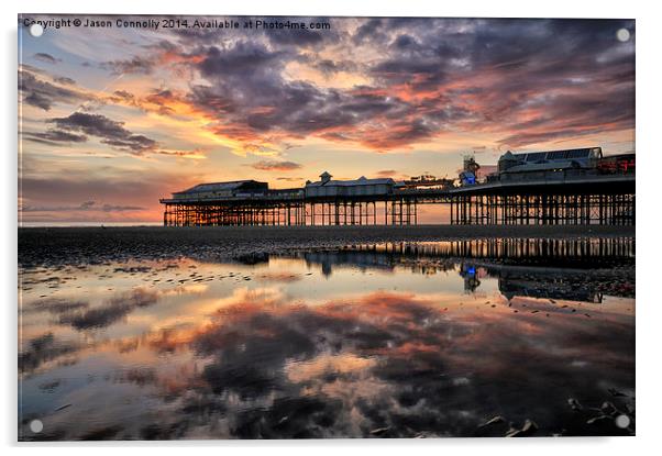Central Pier Sunset Acrylic by Jason Connolly