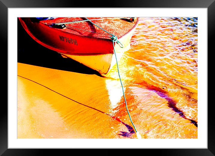Boat abstract Framed Mounted Print by Sheila Smart