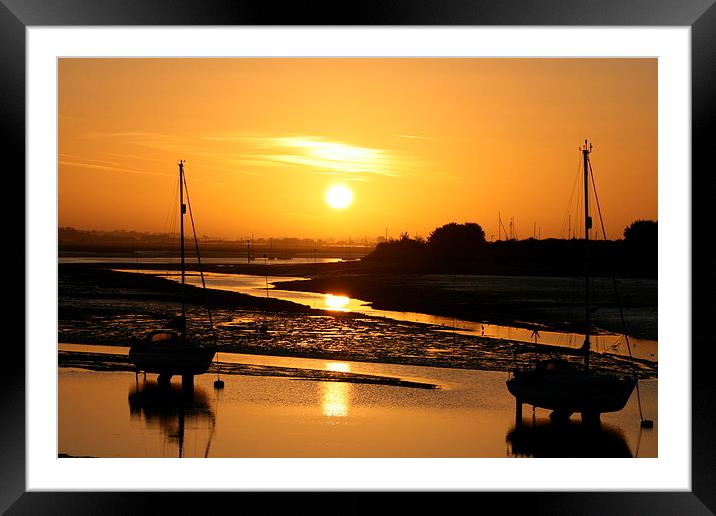 Chichester Harbour Framed Mounted Print by Debbie Mcilroy