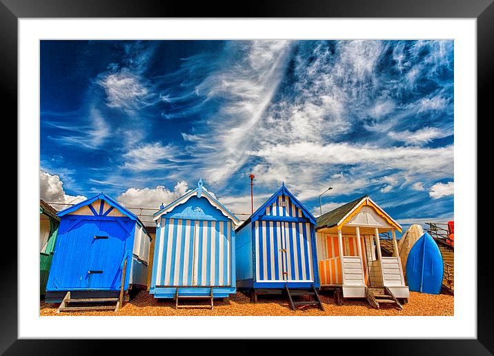Beach huts at Southend Framed Mounted Print by Sheila Smart