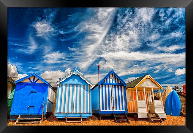 Beach huts at Southend Framed Print by Sheila Smart