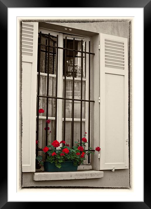 Paris window box Framed Mounted Print by Sheila Smart