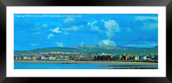Panoramic Ardrossan Shoreline Framed Mounted Print by Chris Archer