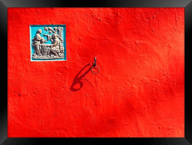 Red Wall Framed Print by Danny Hill