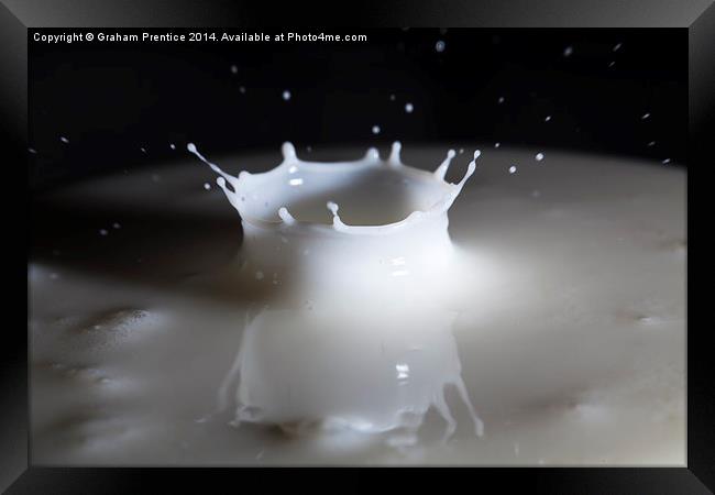 Crown of Milk Framed Print by Graham Prentice
