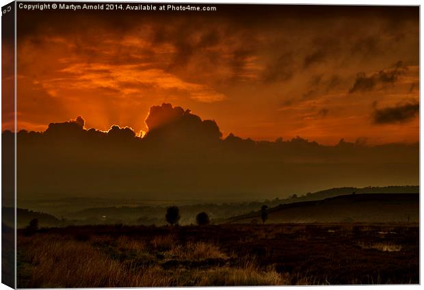 Yorkshire Moors Sunset Canvas Print by Martyn Arnold