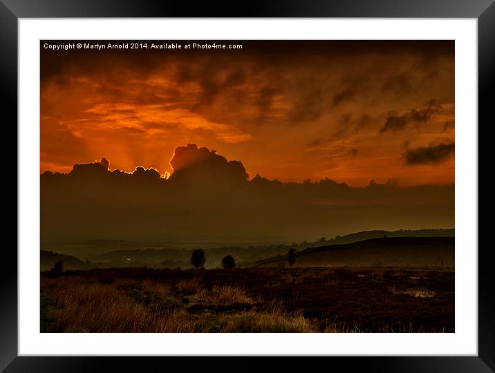 Yorkshire Moors Sunset Framed Mounted Print by Martyn Arnold