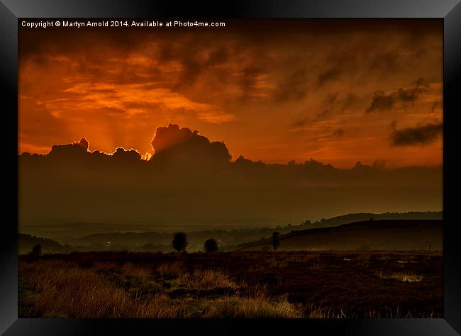 Yorkshire Moors Sunset Framed Print by Martyn Arnold