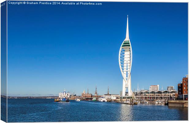 Spinnaker Tower and Portsmouth Harbour Canvas Print by Graham Prentice