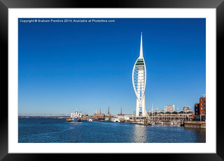 Spinnaker Tower and Portsmouth Harbour Framed Mounted Print by Graham Prentice