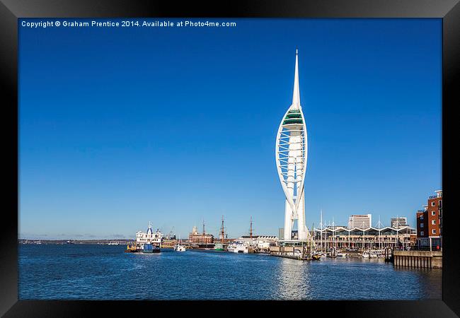 Spinnaker Tower and Portsmouth Harbour Framed Print by Graham Prentice