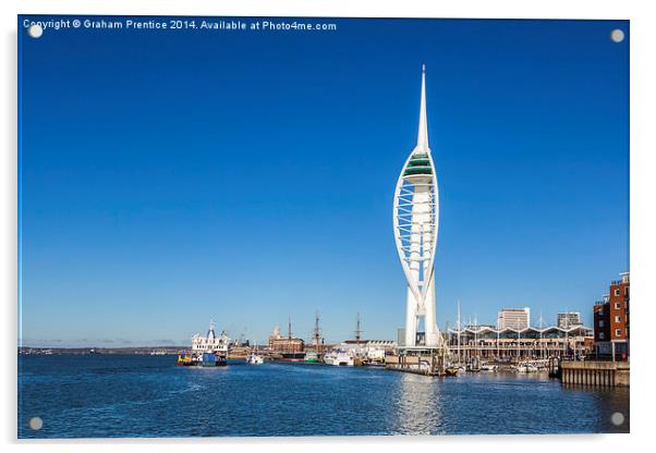 Spinnaker Tower and Portsmouth Harbour Acrylic by Graham Prentice